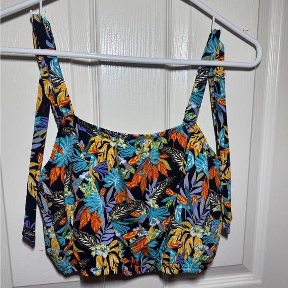 Floral Print Women's Top - Multicolor - Picture 1 of 4
